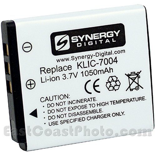 Synergy Digital KLIC-7004 Lithium-Ion Battery - Rechargeable Ultra High Capacity (1050 mAh) - replacement for Kodak KLIC-7004 Battery