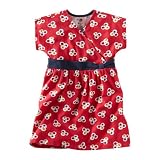 Tea Collection Girls 2-6X Dyed Dots Knot Dress, Grenadine, 5