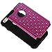 Style4U iPhone 6S Case, iPhone 6 Case, iPhone 6S / 6 Studded Rhinestone Crystal Bling Hybrid Armor Case Cover for Apple iPhone 6S / iPhone 6 with 1 HD Screen Protector and 1 Stylus [Purple/Black]