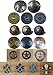 25 Small Clavos Rustic hamered Nailheads in Oil Rubbed Brass About 3/4 inch