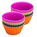 Huji Confetti Festive Colors Reusable Silicone Baking Cups Muffin Cupcake Liners Wraps Molds (24)