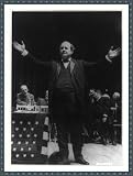 Historic Print (XL): [William Jennings Bryan, full-length view with arms spread, standing next to flag drappe