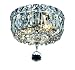 Elegant Lighting 2528F8C/RC Tranquil 7-Inch High 2-Light Flush Mount, Chrome Finish with Crystal (Clear) Royal Cut RC Crystal