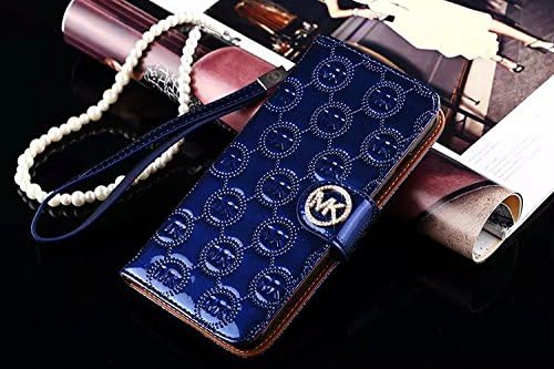 Ducky Worldwide® New Elegant Luxury PU Leather Wallet Style Flip Cover Case For Apple iPhone6 iPhone 6 4.7" Retail Packaging (Navy)