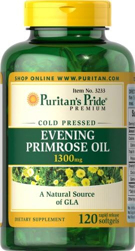 Puritan's Pride Evening Primrose Oil 1300 mg with GLA-120 Softgels