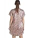 Camille Luxurious Knee Length Gold Floral Print Satin Nightshirt