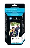 HP 343 Series Photo Starter Pack - Print cartridge / paper kit - 1 x colour (cyan, magenta, yellow)