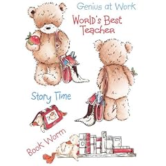 Crafter's Companion Popcorn the Bear School Days Rubber Stamps