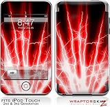iPod Touch 2G & 3G Skin and Screen Protector Kit - Lightning Red