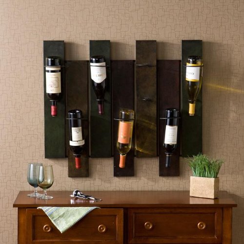 Image of Nora 7-bottle Wall-mount Wine Rack
