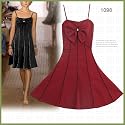 Satin Cocktailkleid mit Schmuckschleife, Rot