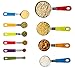 KUKPO 10-Piece Stainless Steel Measuring Cups And Measuring Spoons Set – Silicon Handles For Easy Grip - To Measure Dry Rations And Liquids