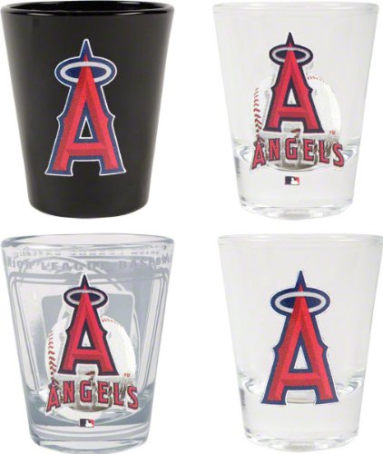Los Angeles Angels of Anaheim 3D Logo Shot Glass Set