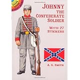 johnny the confederate soldier with 27 stickers dover little activity books paper dolls