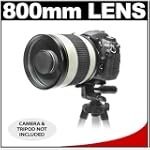 Rokinon 800mm f/8.0 Multi-Coated Mirror Lens for Nikon D3100, D3200, D5000, D5100, D7000, D700, D800, D4 Digital SLR Cameras