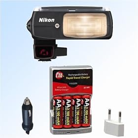Nikon SB 27 - Hot-shoe clip-on flash - 34 (m) and AC DC Rapid Charger with 4 AA Rechargeable... by Nikon