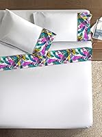Ipersan Juego De Sábanas Disegno Piume (Blanco/Multicolor)