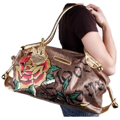 Purse Women Handbag Bag Leather Gold