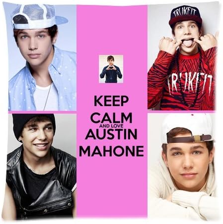 Generic Personalized Keep Clam And Love Austin Mahone American Pop Singer Austin Carter Mahone Great Design Pillowcase Zippered Throw Pillow Case 18x18 inches (one sides)