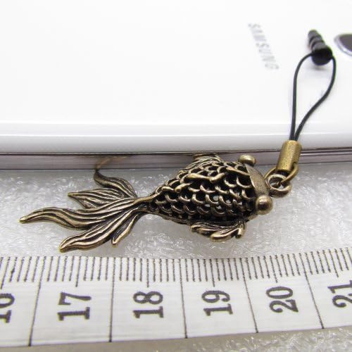 Stylish Retro 3.5mm Metallic Goldfish Pattern Cellphone Charms Anti-Dust Dustproof Dust Caps Headphone Jack Plug Stopper for Car Bag Key Ring keychain Samsung Galaxy S2 S3 S4 Note I9220 iPad iPhone 4 4S HTC Sony Nokia Motorola LG Lenovo