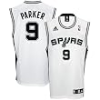 Tony Parker Jersey: adidas White Replica #9 San Antonio Spurs Jersey