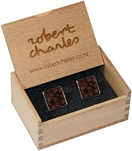 Robert Charles English Handmade Coffee Bean Cufflinks