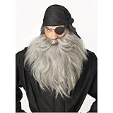 Pirate Beard and Moustache - Grey Adult