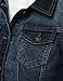 FPT Womens Cropped Denim Vest DARK WASH LARGE