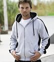 Mens hooded gym fitness sweatshirt sports hoody jacket top. Size L