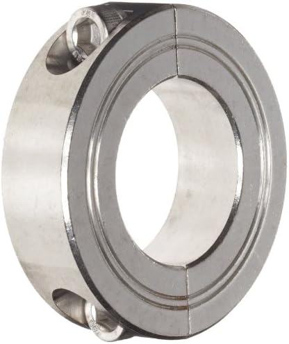 M2C-22-S Stainless Steel Two-Piece Clamping Collar, Metric, 22mm Bore, 42mm Outside Diameter, 15mm Width,
