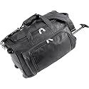 U.S. Traveler Koskin Leather Rolling Carry-On Duffel Bag