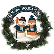 Florida Marlins MLB Snowman Christmas Wreath (20")