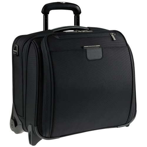 Briggs & Riley  15.4 Inch Slim Rolling Briefcase,Black,12.8x15.8x7