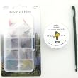 FTD Fladen 10 Assorted Flies in a Tackle Set Box & 100m of 3.5lbs Monofiliment line (suitable as leader line)