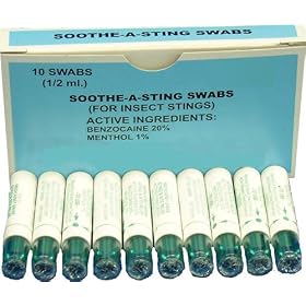 Soothe-A-Sting Swabs Box of 10