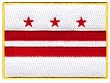 Washington DC State Flag Embroidered Patch Iron-On District of Columbia Emblem