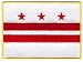 Washington DC State Flag Embroidered Patch Iron-On District of Columbia Emblem
