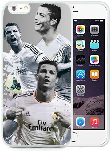 Easy Set,Customized Iphone 6 Plus Case Design with Cristiano Ronaldo 1 Iphone 6 Plus TPU 5.5 Inch White Cell Phone Case in GUO Shop