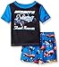 The Children's Place Baby Boys' Top and Shorts Pajama Set, Happy Blue 61864, 12-18 Months