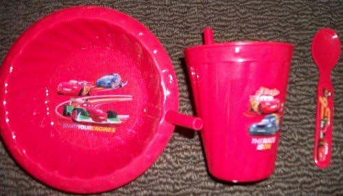 Pixar Sipper Cereal Bowl and Pixar Cars Sipper Drinking tumbler with Matching spoon