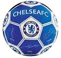 Chelsea Metallic Signature Ball - Blue And White, Size 5