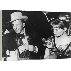 16 Inch Box Canvas Print (40cm) Frank Sinatra and and Mia Farrow at the Santa Monica Civic Auditorium for a... from Heritage-Images