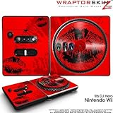 DJ Hero Skin Big Kiss Lips Black on Red fits Nintendo Wii DJ Heros (DJ HERO ....