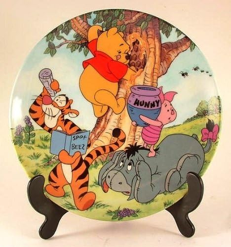 Disney A Sticky Situation Winnie the Pooh plate - Fun in 100 Acre Woods collection - CP1046 by Gallery Marketing