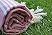 Dandelion - Basic Pattern - 100% Naturally-Dyed Cotton Turkish Towel Peshtemal - 71x39 Inches - Rose Pink