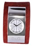 D&G Damen-Armbanduhr Analog Braun Leder Edelstahl 3719240064