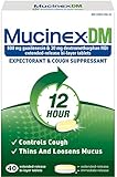 Mucinex DM 12-Hour Expectorant and Cough Supressant Tablets, 40 Count