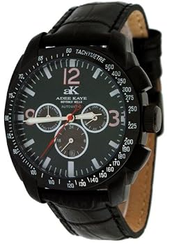 Adee Kaye Men's Black IP Sports Multi-Function Automatic Watch Model AK-4072-MBIPB1R