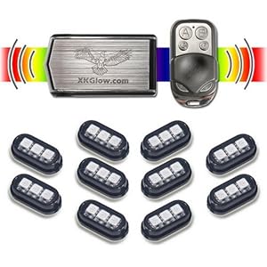 2 Million Color Remote Accent Neon Ultra Bright Pod Kit for Motorcycle/car/ ATV - 10 Super Mini Pods