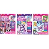 Melissa & Doug Mess Free Glitter Bundle - Fairies, Flowers, Fashions & More